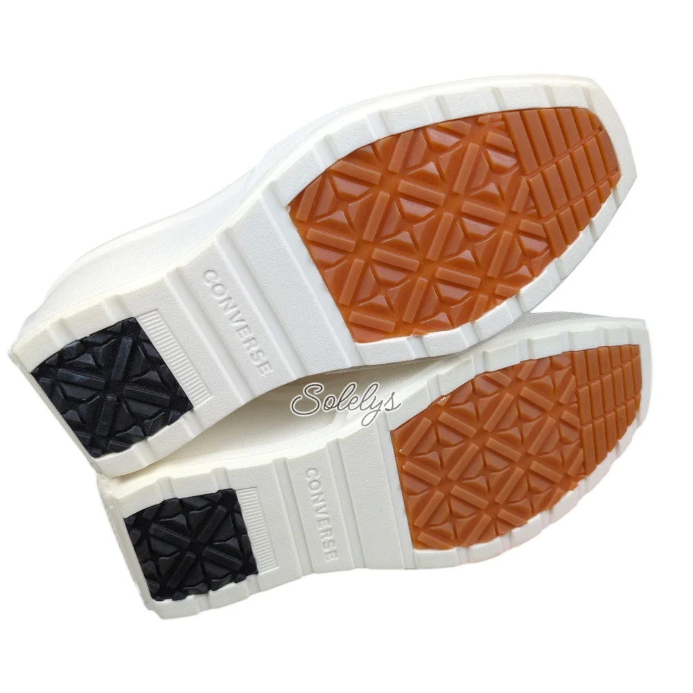 Converse Women’s High-Top Platform Sneakers in Off-White - Picture 7 of 8